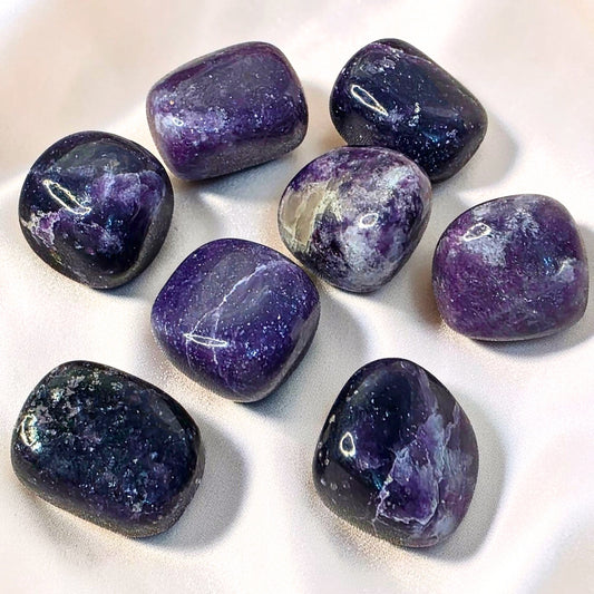 Lepidolite (Lithium-rich Mica) Crystal Tumble