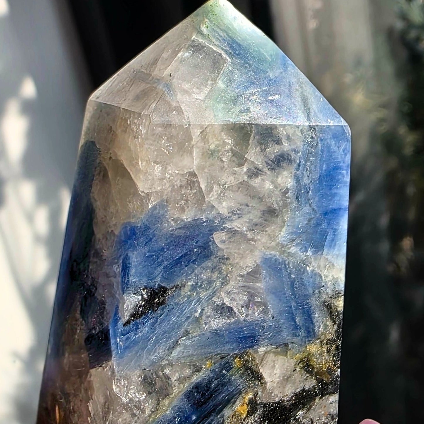 Blue Kyanite with Quartz & Mica Tower