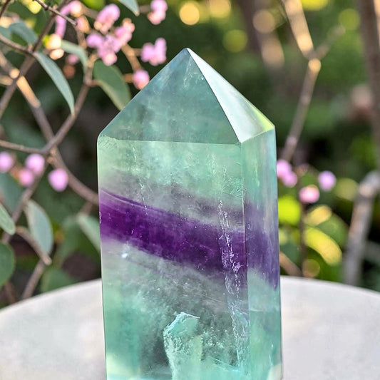 Rainbow Fluorite Crystal Tower with High Clarity