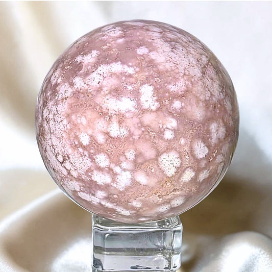 Druzy Pink Amethyst Crystal Sphere - 253g - includes stand