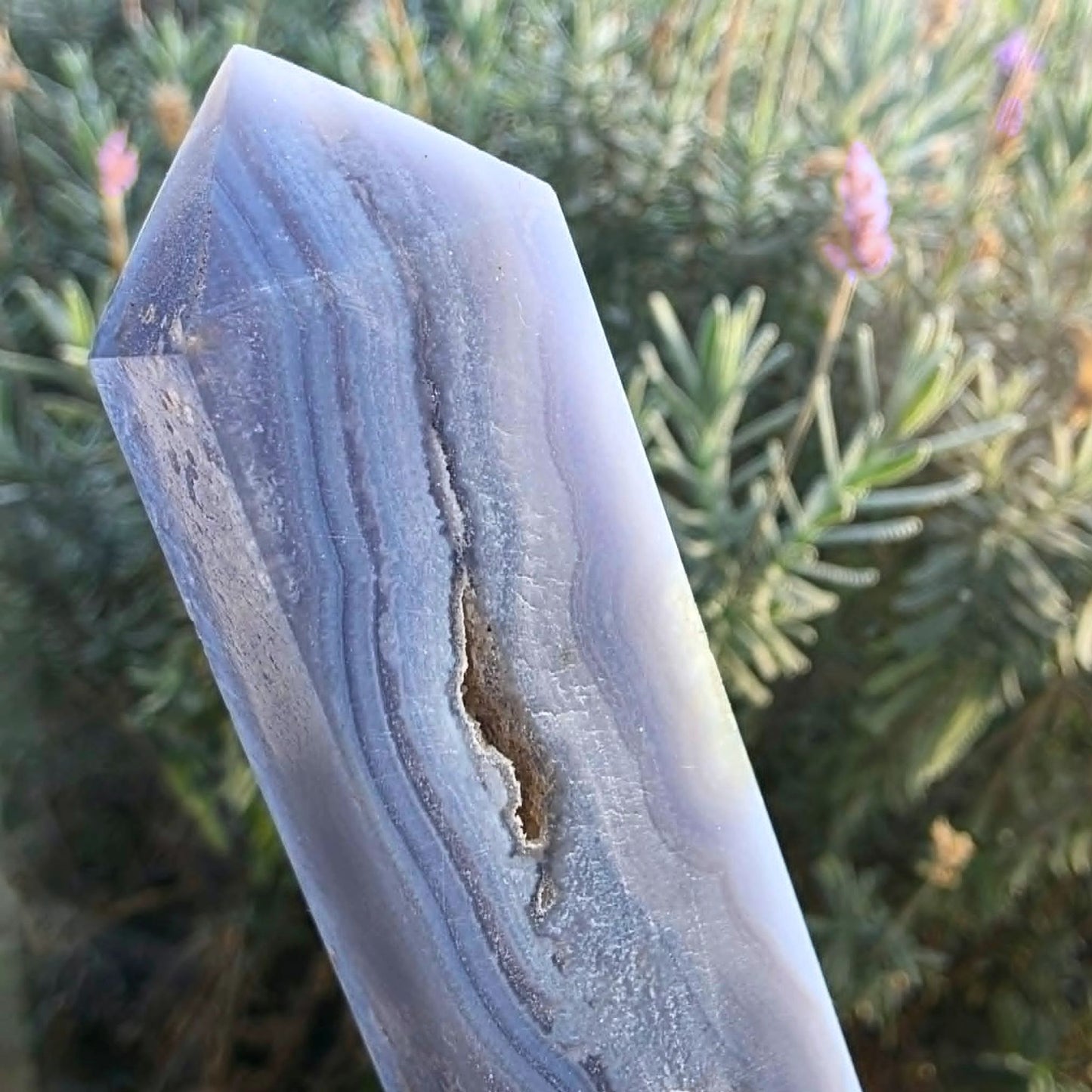 Extra Grade Blue Lace Agate Tower Point