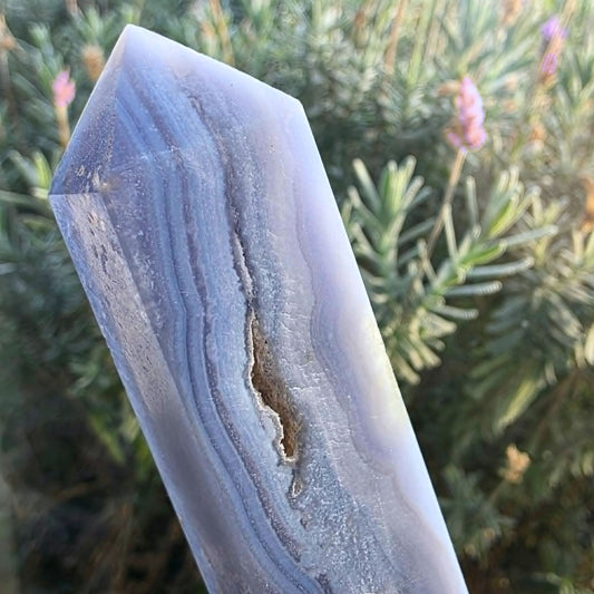 Extra Grade Blue Lace Agate Tower Point