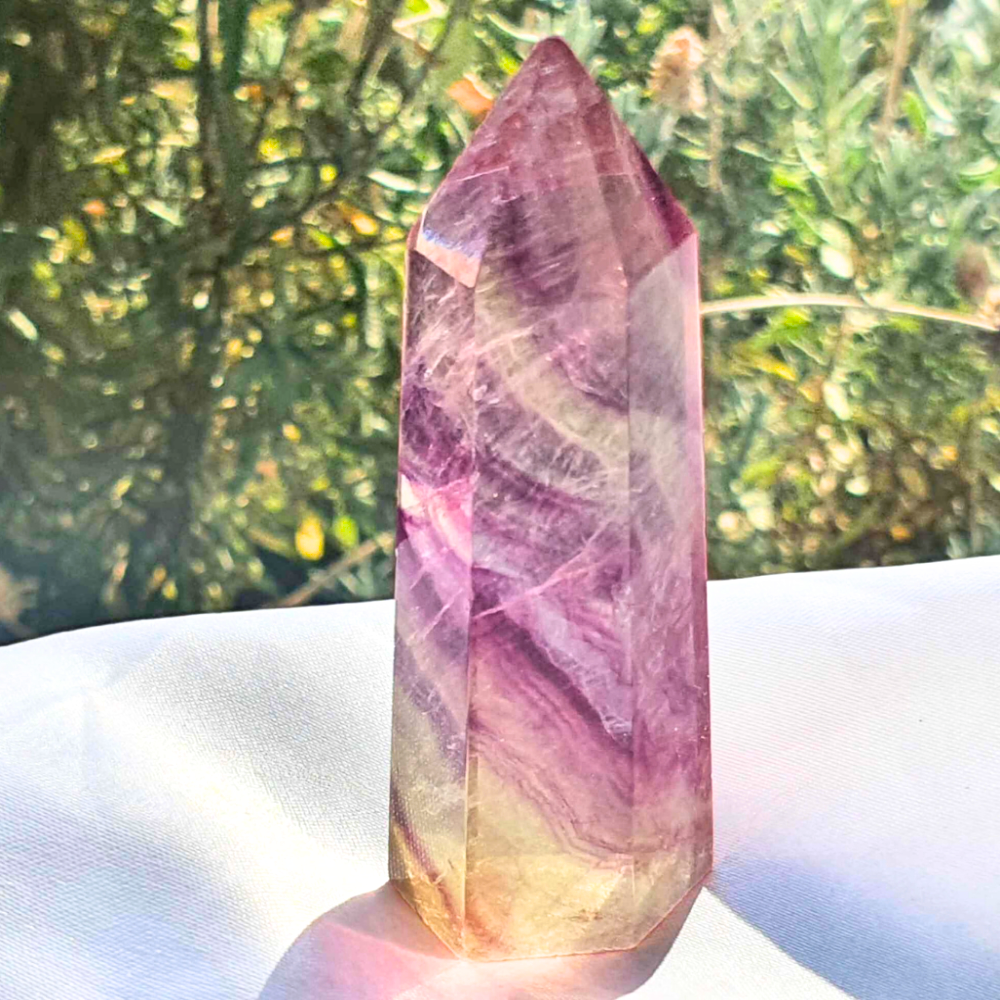 Candy Fluorite Tower Point with High Clarity