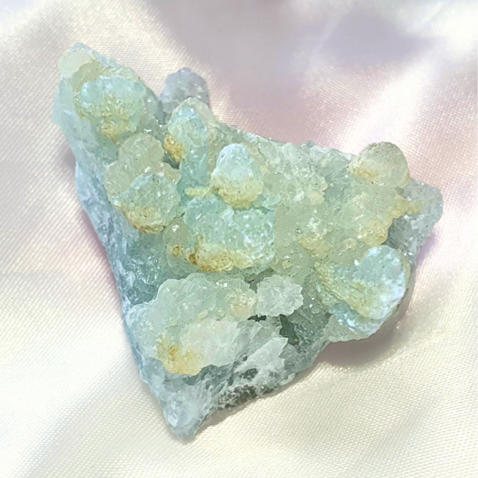 Sparkling Botryoidal Prehnite Specimen Cluster