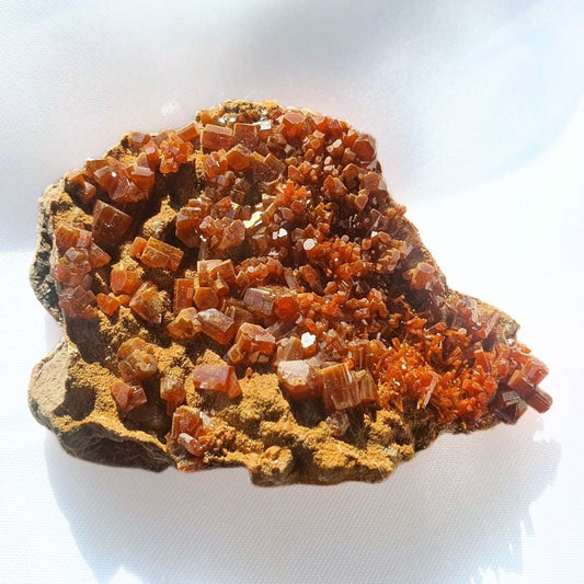 Large Vanadinite Crystal Mineral Specimen - includes stand