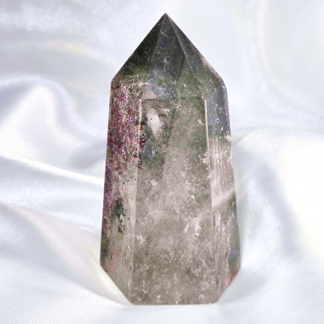 Garden Quartz (Lodolite) Crystal Tower Point