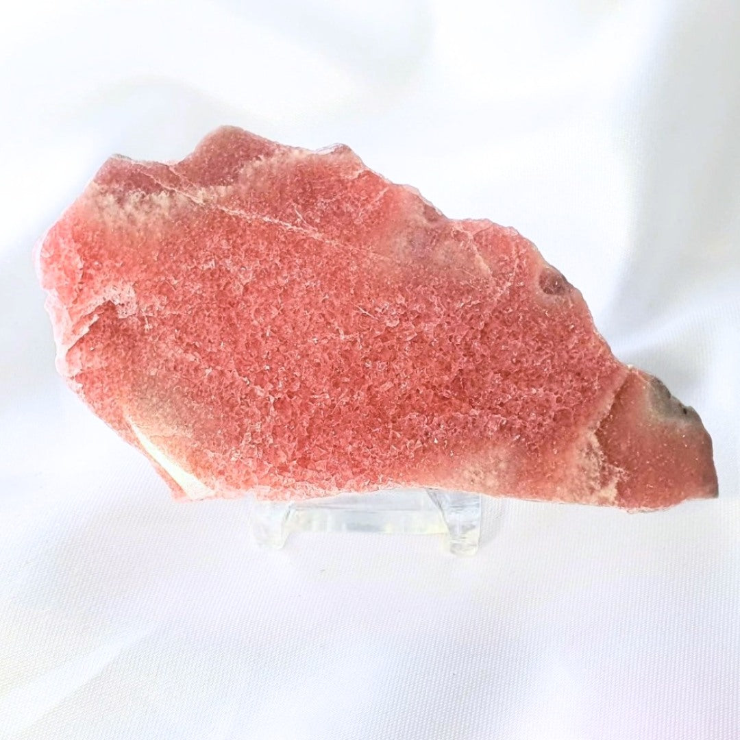 Rhodochrosite Crystal Slab - Includes Holder