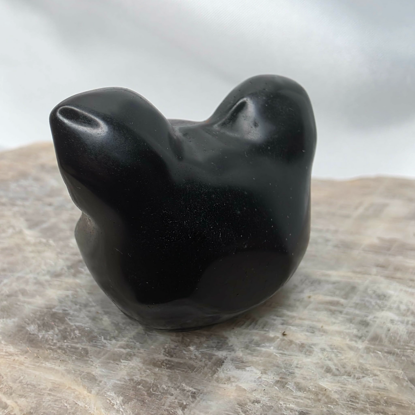 Black Obsidian Triple Eye Cat Protection Crystal Carving