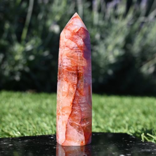 Fire Quartz (Hematoid) Tower