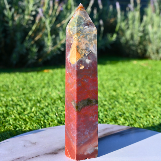 Large Ocean Jasper Tower - 15cm, 292g