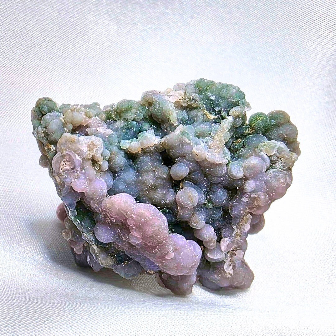 Druzy Purple & Green Grape Agate (Chalcedony) Cluster