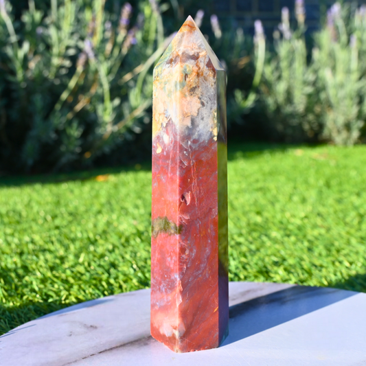 Large Ocean Jasper Tower - 15cm, 292g