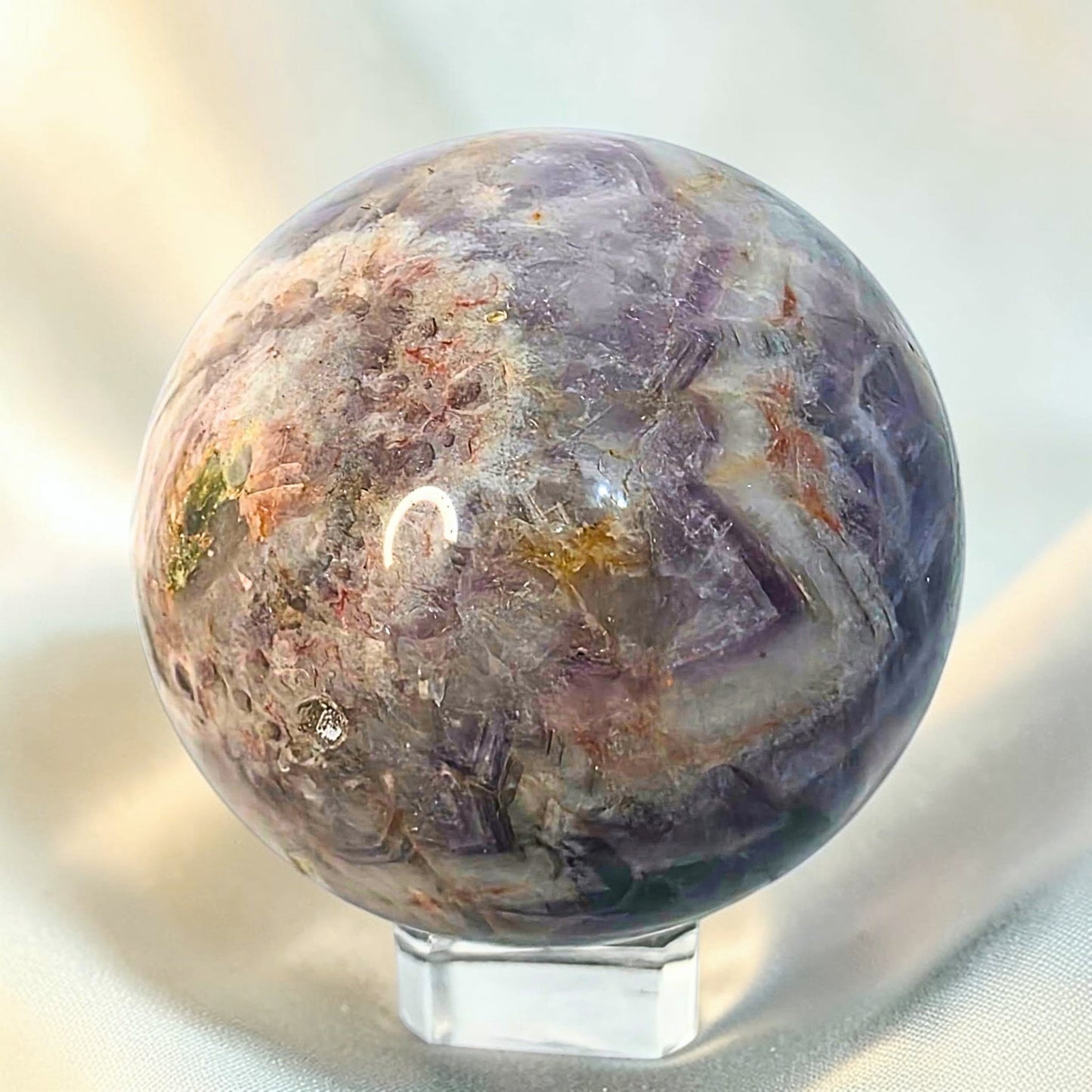 Smoky Amethyst Crystal Sphere